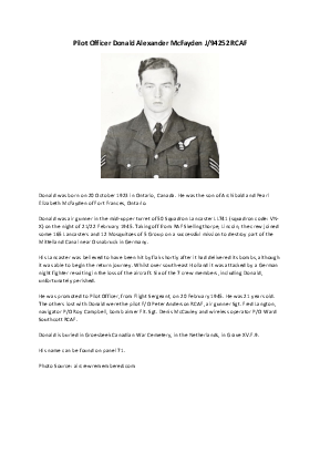 A preview of a PDF biography for McFayden, Donald Alexander